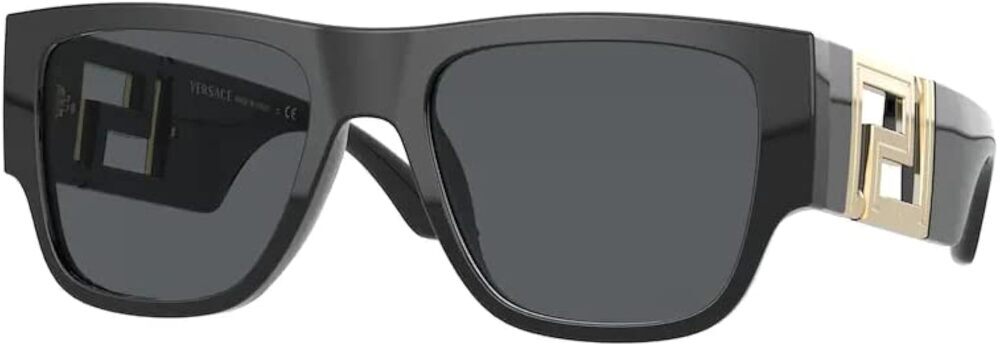 NWT Versace 0VE4403-GB1/87 Black Rectangle 57mm Sunglasses